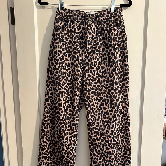 Reformation Carly High Rise Leopard Jeans - Picture 1 of 5